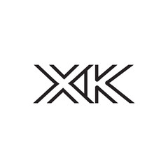 initial letter logo line unique modern XA to XZ