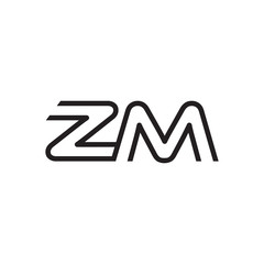 initial letter logo line unique modern ZA to ZZ