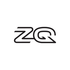 initial letter logo line unique modern ZA to ZZ