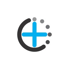 c letter with plus logo