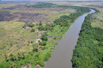 The view from the helicopter. Mozambique