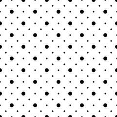 Combined polka dot series No.4, seamless pattern. Vector texture on transparent background.