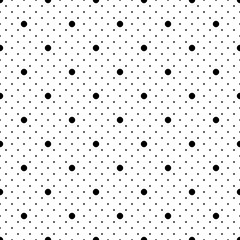 Combined polka dot series No.5, seamless pattern. Vector texture on transparent background.