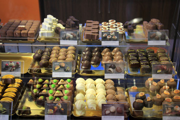Luxurious Chocolates at a store display