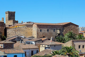 Aerial view ofedieval town of Caceres , Spain