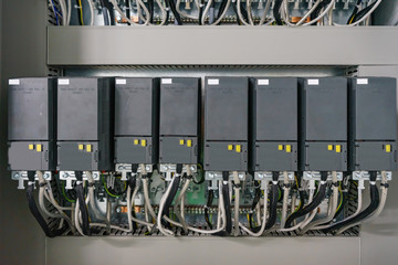 Programmable logic controller in industry, Comprised of analog digital input and output card with power supply and processor module