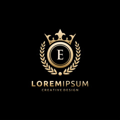 Royal Queen E Letter Logo