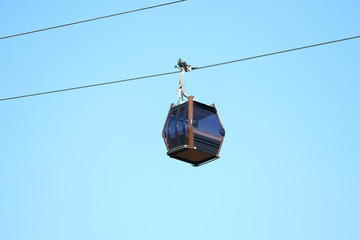 Obraz premium Funicular Cable Railway. Ropeway. Cable car