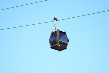 Obraz premium Funicular Cable Railway. Ropeway. Cable car