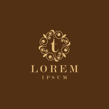 Letter t Floral