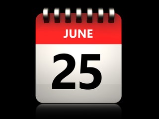 3d 25 june calendar