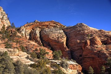 Rugged Sandstone Canyon in East Zion