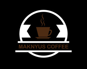 single coffee retro badge