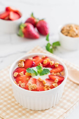yogurt with strawberry and granola