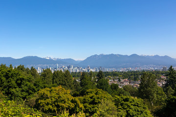 Vancouver BC Skyline and Mountain View