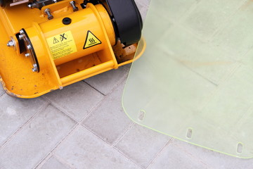 gelber R&uuml;ttler mit Schutzmatte