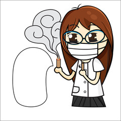 Female chinese doctor has various facial expressions many emotion