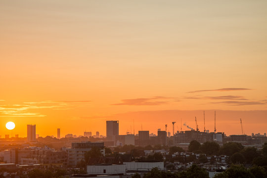 London Skyline seen from Primrose Hill. © charliephotox
