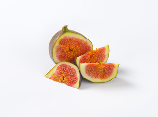 fresh sliced fig