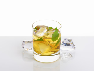 Glass of iced drink