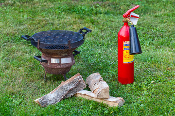Grill on the lawn, Russia