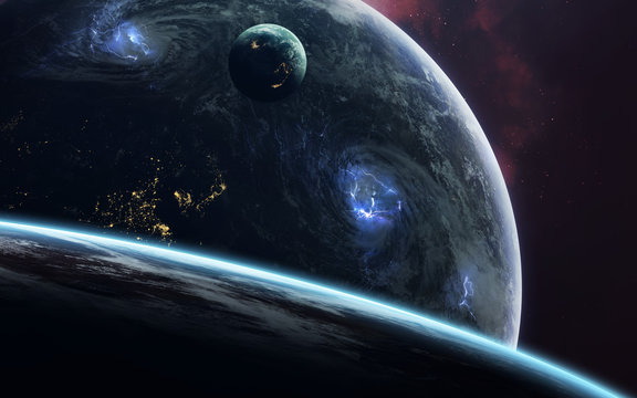 Space art, incredibly beautiful science fiction wallpaper. Endless universe. Elements of this image furnished by NASA