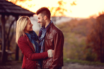 moment of happiness- beautiful young couple.