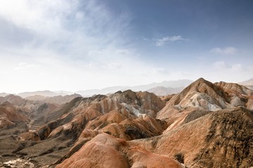 Large colorful mountains in China