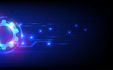 Futuristic background gear wheel abstract technology innovation concept