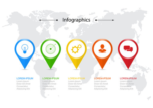 Infographic design vector Business concept steps or processes can be used for workflow layout, diagram, annual report, web design