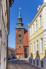 Obraz premium Street leading to the Johannis church in Verden