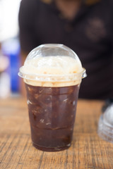 Iced Americano black coffee
