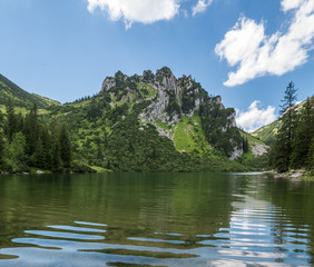 The mountain lake Soinsee in Tyrol, Bavaria