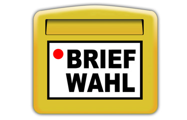 Briefkasten mit Briefwahl Wahl Bundestagswahl Wahlen