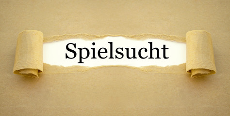 Spielsucht Sucht Therapie Schild