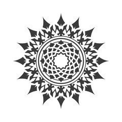 Fototapeta premium Abstract black star. Decorative element.