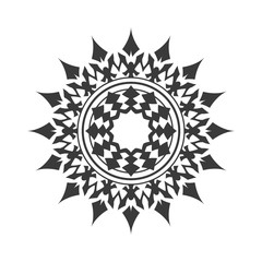 Abstract black star. Decorative element.