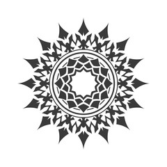 Fototapeta premium Abstract black star. Decorative element.