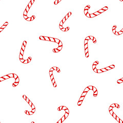 Christmas Candy Cane Seamless Pattern