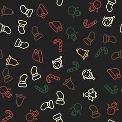 Christmas Items Seamless Pattern