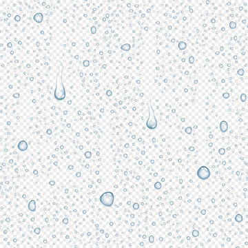 Vector water drops realistic abstract illustration