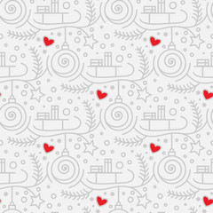 White Christmas Seamless Pattern