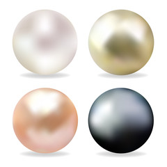 set of pearls of different colors. Jewelry. Black Pearl. Fashion.