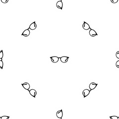 Glasses pattern seamless black