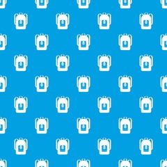 Backpack pattern seamless blue