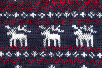 Knitted fabric cloth ornament with moose