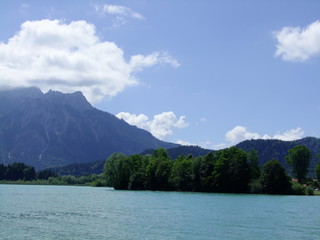 Forggensee bei Füssen und die Alpen