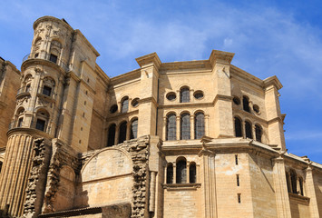 Fototapeta na wymiar Walls of Ancient Church in Malaga