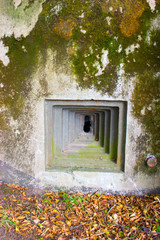 A loophole of old military bunker