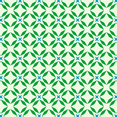 Abstract seamless pattern in blue and green